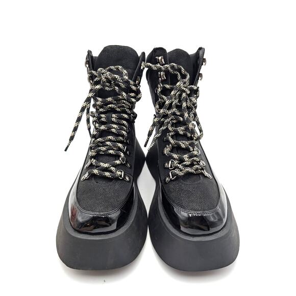 Circus NY by Sam Edelman Gail Lace-Up Platform Boot Women's Black Sz US8.5M EU39 - Picture 2 of 15